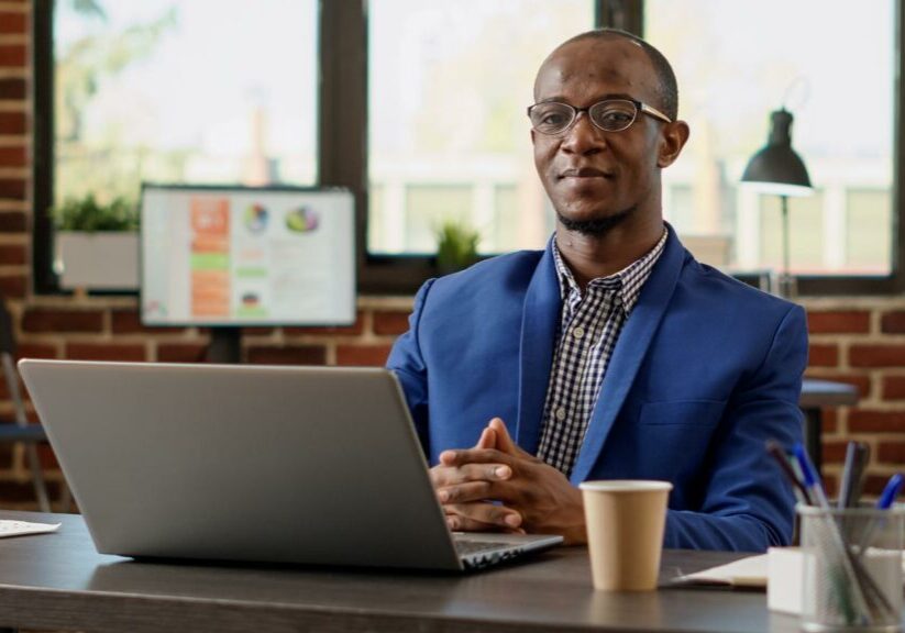 worker sitting in the office